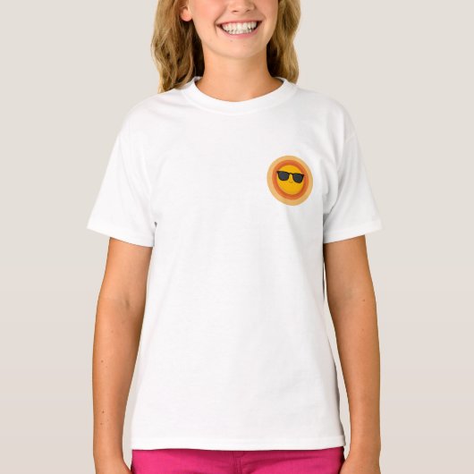 Cooles Sonnengesicht Kinder T-Shirt (Vorderseite)
