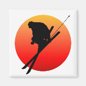 Cooles Sonnenskifahren Magnet (Vorne)