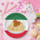 cooles Spaghetti-Fleischbällchen Party Pappteller (Party)