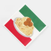 cooles Spaghetti-Fleischbällchen Party Serviette (Ecke)