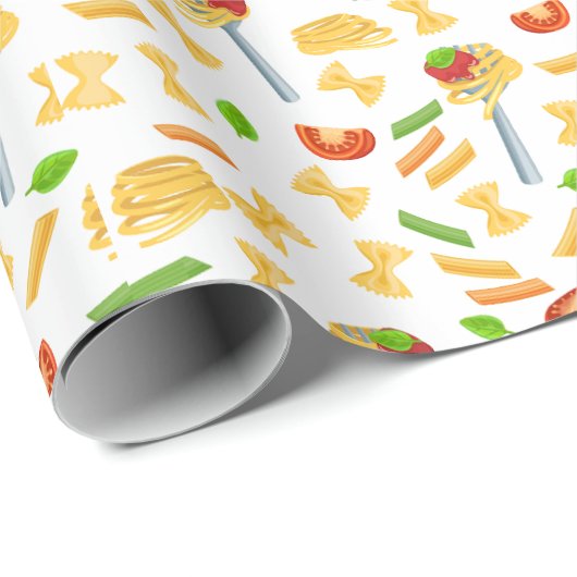 cooles Spaghetti-Party Geschenkpapier (Rolleneckpunkt)