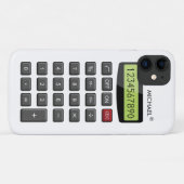 Cooles Spaß-Rechner-Muster mit individuellem Text Case-Mate iPhone Hülle (Rückseite (Horizontal))