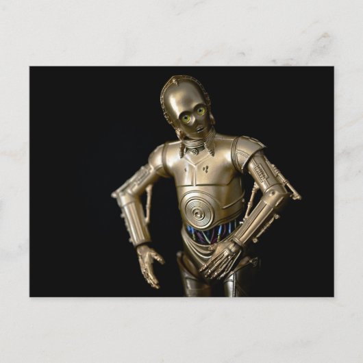 cooles Spielzeugroboter-Foto Feiertagspostkarte (Vorderseite)