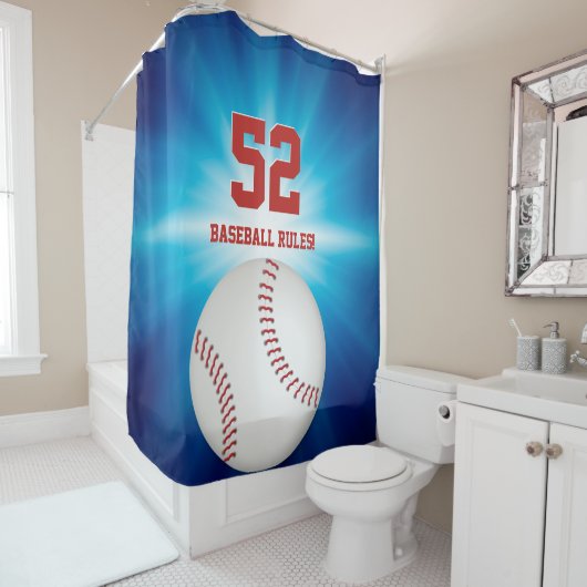 Cooles Sport-Geschenk des Baseball-| Duschvorhang (Beispiel)