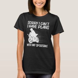 Cooles Sportbike für Männer Frauen Berufliches Mot T-Shirt