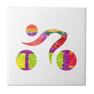 Cooles Sportdesign, Triathlon, Fahrrad, Formel 1 Fliese