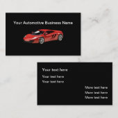 Cooles Sportwagen Visitenkarte (Vorne/Hinten)
