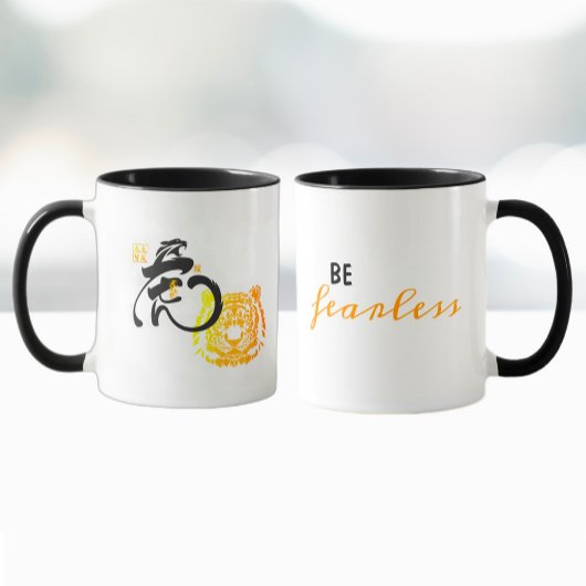 Cooles Sprichwort ohne Tiger Inspiration Zitat Kaffeetasse