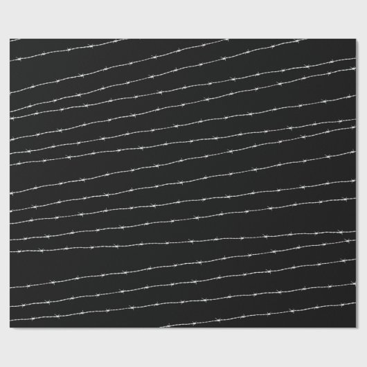 Cooles Stacheldrahtmuster Geschenkpapier (Flach)