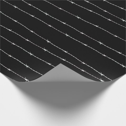 Cooles Stacheldrahtmuster Geschenkpapier (Ecke)