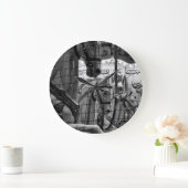 Cooles, städtisches, modernes Foto der Pferde des Große Wanduhr (Zuhause)
