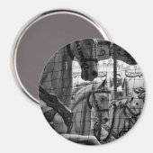 Cooles, städtisches, modernes Foto von Karussell-P Magnet (Vorderseite/Rückseite)