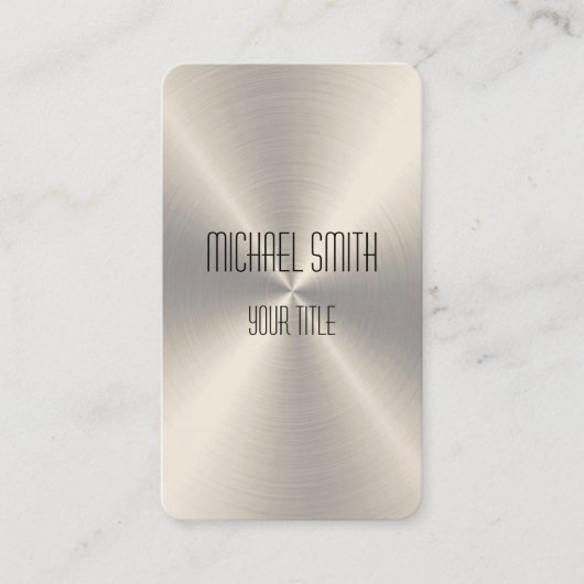 Cooles Stahlmetall Visitenkarte (Vorderseite)