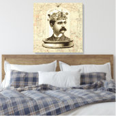 Cooles Steampunk Head Art Uhrwerk Gehirn in Glas Leinwanddruck (Insitu (Schlafzimmer))