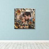Cooles Steampunk Personalisiertes Foto Leinwanddruck (Insitu (Holzboden))