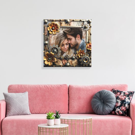 Cooles Steampunk Personalisiertes Foto Leinwanddruck (Insitu (Wohnzimmer))