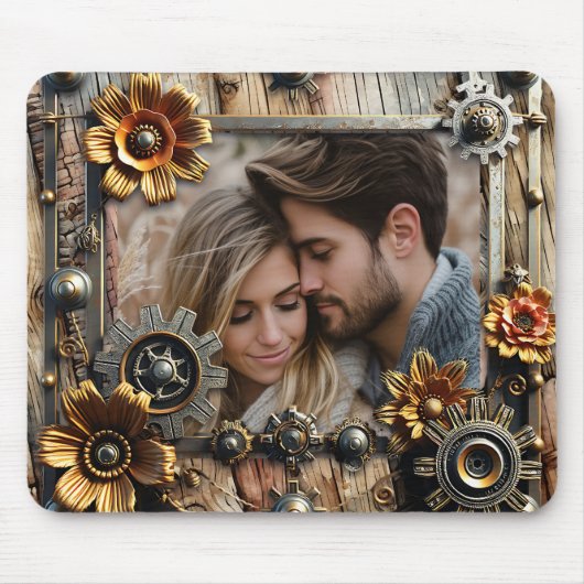 Cooles Steampunk Personalisiertes Foto Mousepad (Vorne)