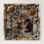 Cooles Steampunk Personalisiertes Foto Puzzle (Horizontal)