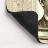 Cooles Steampunk-Uhrwerkgehirn, Kopf in Glas Art Mousepad (Ecke)