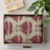 Cooles Steampunkballonmuster gekachelt Seidenpapier (Geschenk)