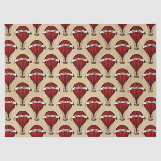 Cooles Steampunkballonmuster gekachelt Seidenpapier (Vorderseite)