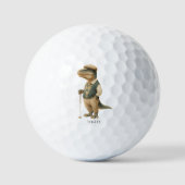Cooles stilvolles Tee-Rex-Golfer-Dinosaurier Golfball (Vorderseite)