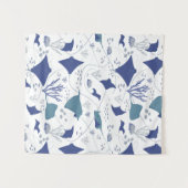 Cooles Stingrochen Tropical Blue Reef Wandteppich (Vorderseite (Horizontal))