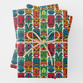 Cooles Strandkiki-Kopfkachelmuster Geschenkpapier Set (Beispiel)