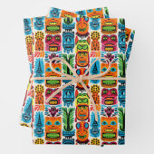 Cooles Strandkiki-Kopfkachelmuster Geschenkpapier Set (Beispiel)