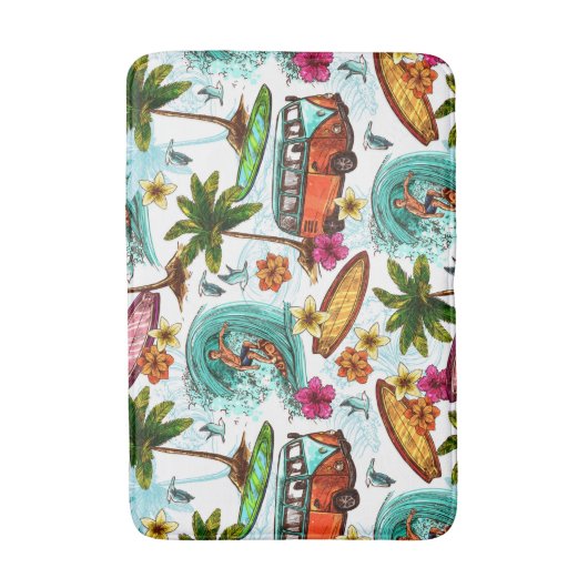 Cooles Strandmuster Badematte (Vorderseite Vertikal)