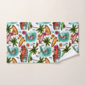 Cooles Strandmuster Badhandtuch Set (Handtuch)