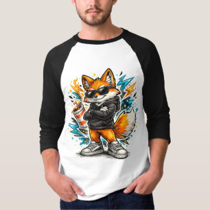 Cooles Street-Fuchs-T-Shirt Urbaner Graffiti-Fuc T-Shirt
