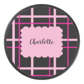 Cooles Streifenmuster Eishockey Puck (Vorderseite)