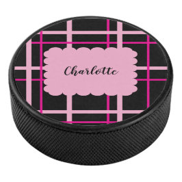 Cooles Streifenmuster Eishockey Puck
