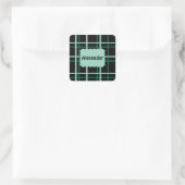 Cooles Streifenmuster Quadratischer Aufkleber (Tasche)