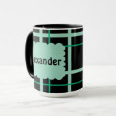 Cooles Streifenmuster Tasse (Vorderseite Links)