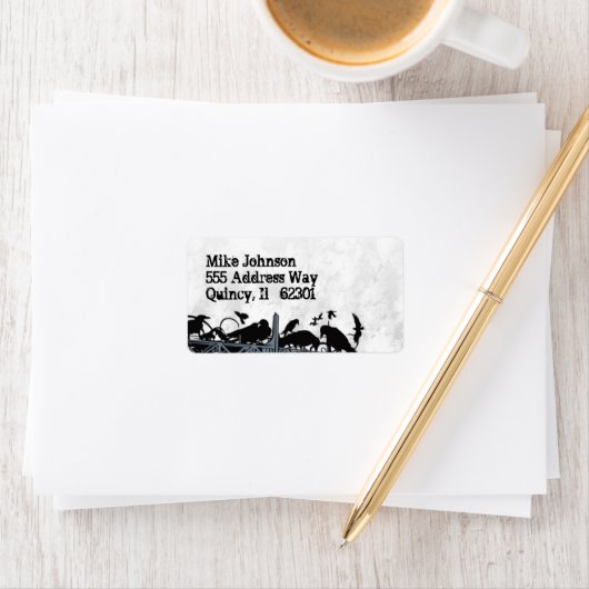 Cooles stürmisches Crosslabel Adressaufkleber (Insitu)