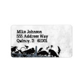 Cooles stürmisches Crosslabel Adressaufkleber (Vorne)