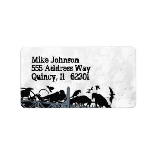 Cooles stürmisches Crosslabel Adressaufkleber