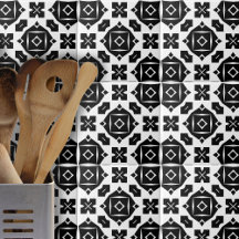 Cooles, stylisches Schwarz-Weiß-geometrisches Must