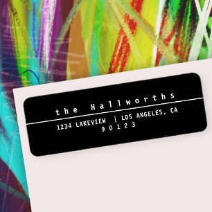 Cooles, stylisches Schwarz-Weiß-Label