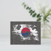 Cooles südkoreanisches Flaggendesign Postkarte (Stehend Vorderseite)