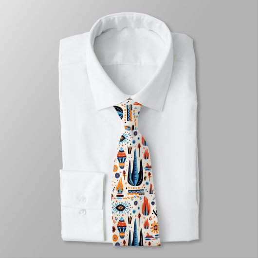 Cooles südwestliches Boho-Fliesenmuster Krawatte (Gebunden)