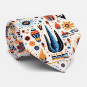 Cooles südwestliches Boho-Fliesenmuster Krawatte (Gerollt)