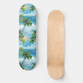 Cooles Summer Beach Palm Design Skateboard (Vorderseite)