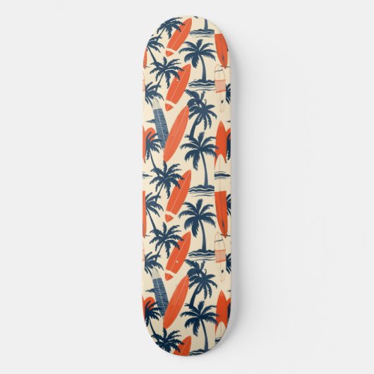 Cooles Summer Beach Palm Design Skateboard (Vorderseite)