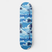 Cooles Summer Beach Palm Design Skateboard (Vorderseite)