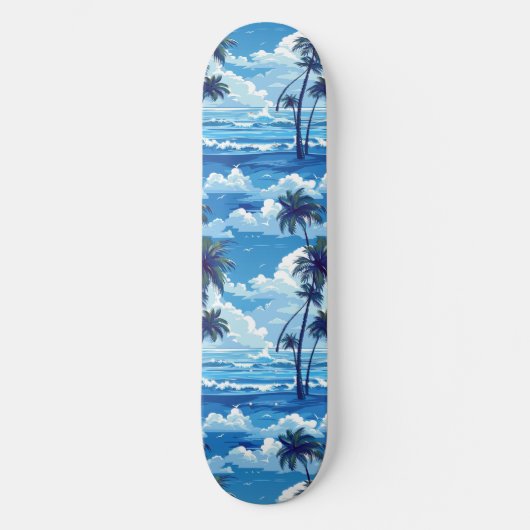 Cooles Summer Beach Palm Design Skateboard (Vorderseite)