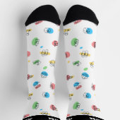 Cooles Summer Beach Pattern Personalisiert Socken (Oben)