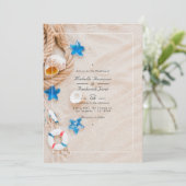 Cooles Summer Beach QR Code UAWG Wedding Einladung (Stehend Vorderseite)